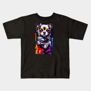 Astronaut chihuahua profile Kids T-Shirt